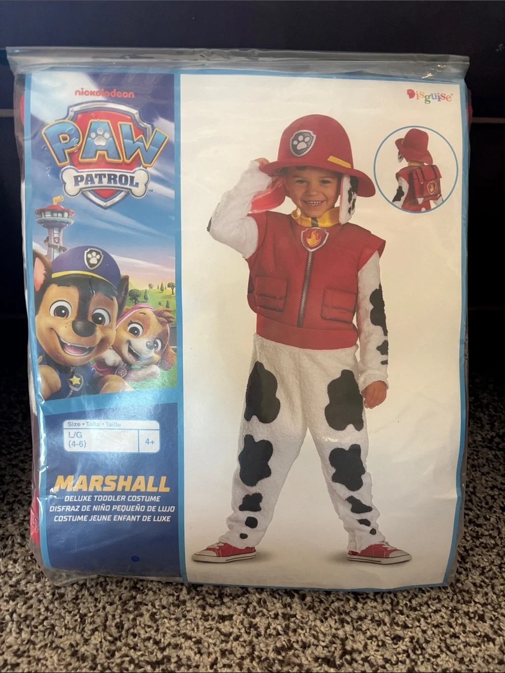 Paw Patrol Marshall Halloween Costume 4/6 Jumpsuit Pup Pack Toddler Boys - Picture 4 of 6